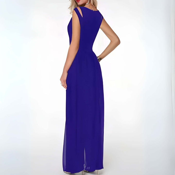 Women's Sleeveless Wide-Leg Jumpsuit with Cut-Out Detail