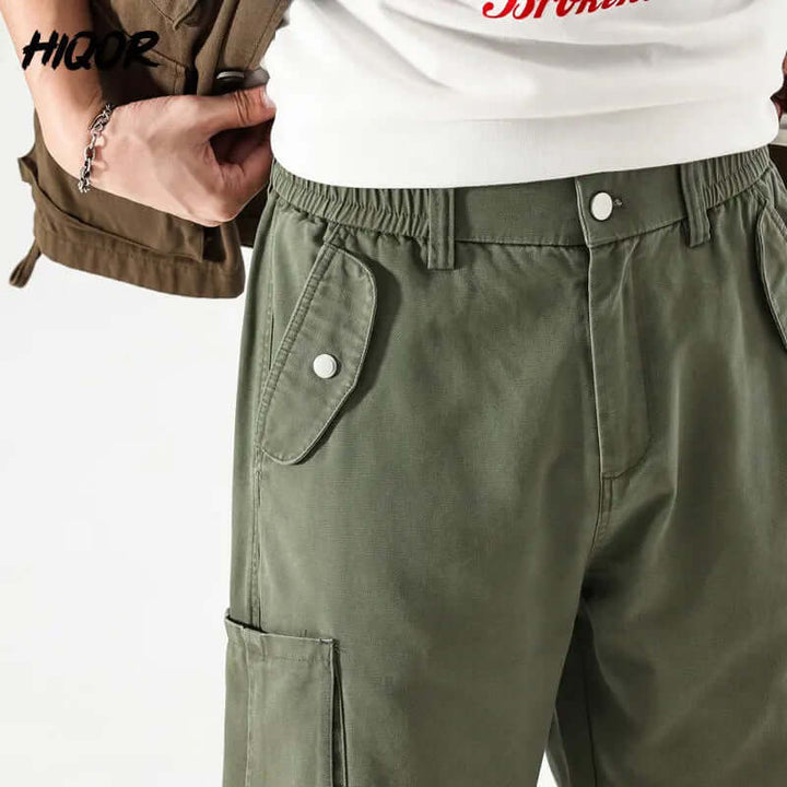 Men's Relaxed Fit Cargo Trousers: Multiple Pockets & Durable Cotton