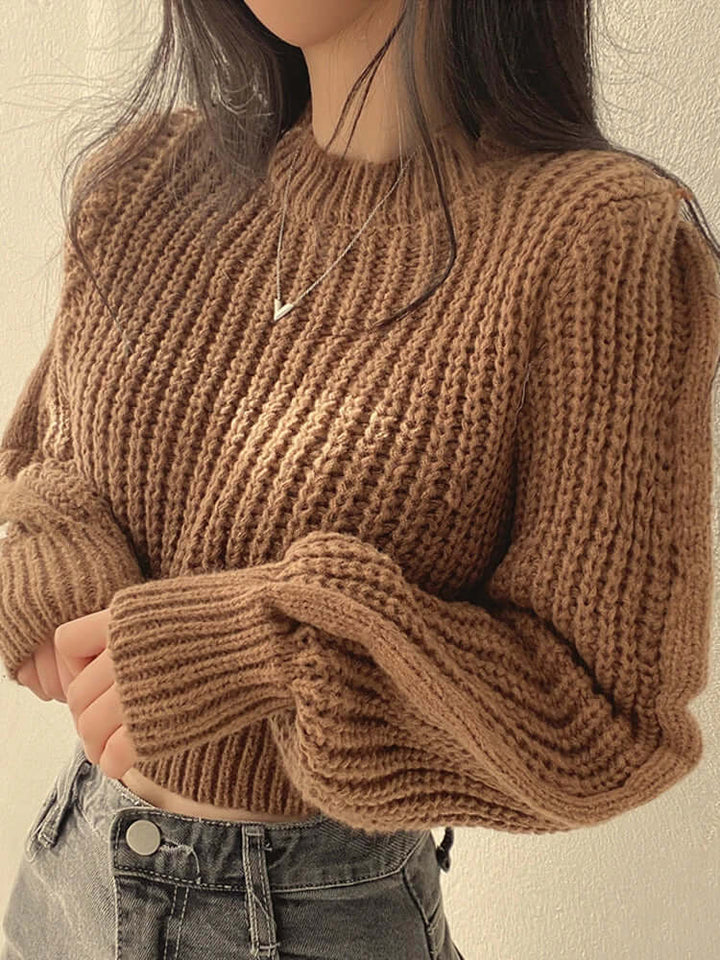 Women's Vintage Knitted Sweater: Cosy, Casual Style