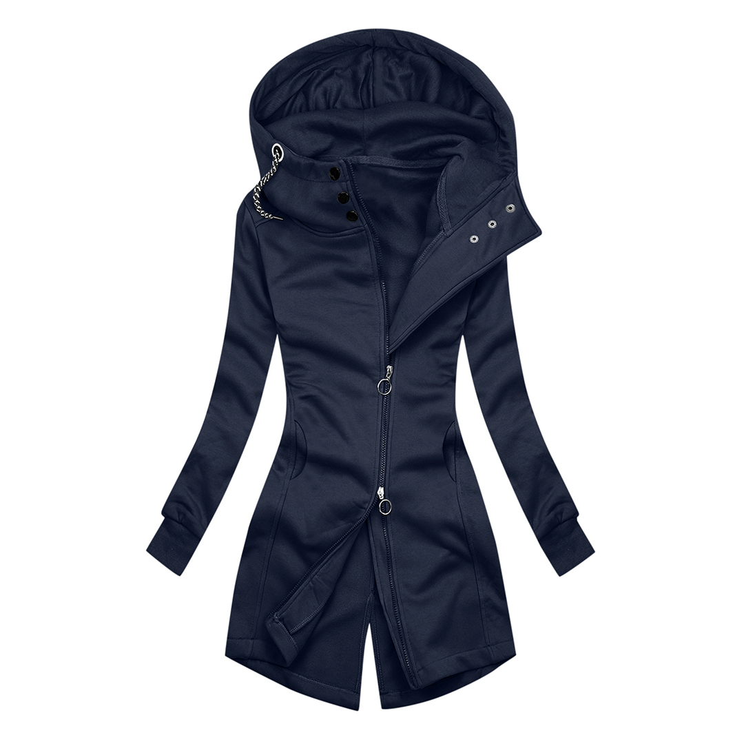 Women's Slim-Fit Turtleneck Hoodie Jacket