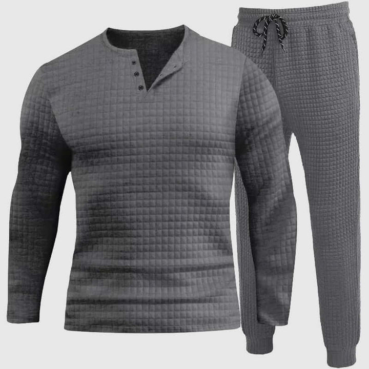 Men's Breathable Long-Sleeve Shirt & Pant Set