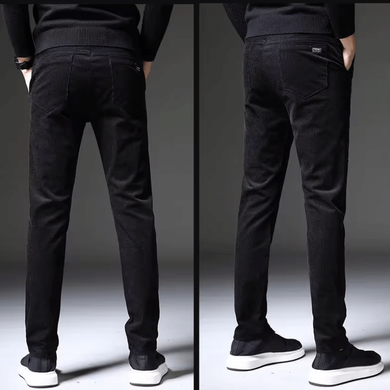 Men's Fleece-Lined Corduroy Pants: Warm & Stylish
