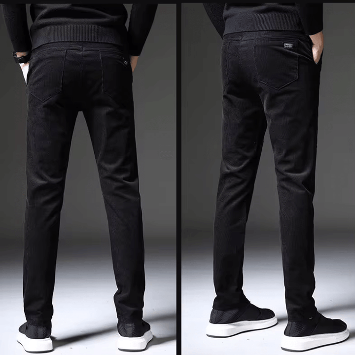 Men's Fleece-Lined Corduroy Pants: Warm & Stylish