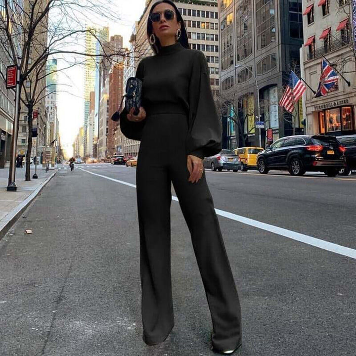 Women's Slim-Fit High Neck Jumpsuit