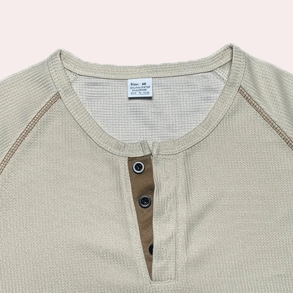 Men's Short Sleeve Henley Shirt: Breathable Cotton, Slim Fit