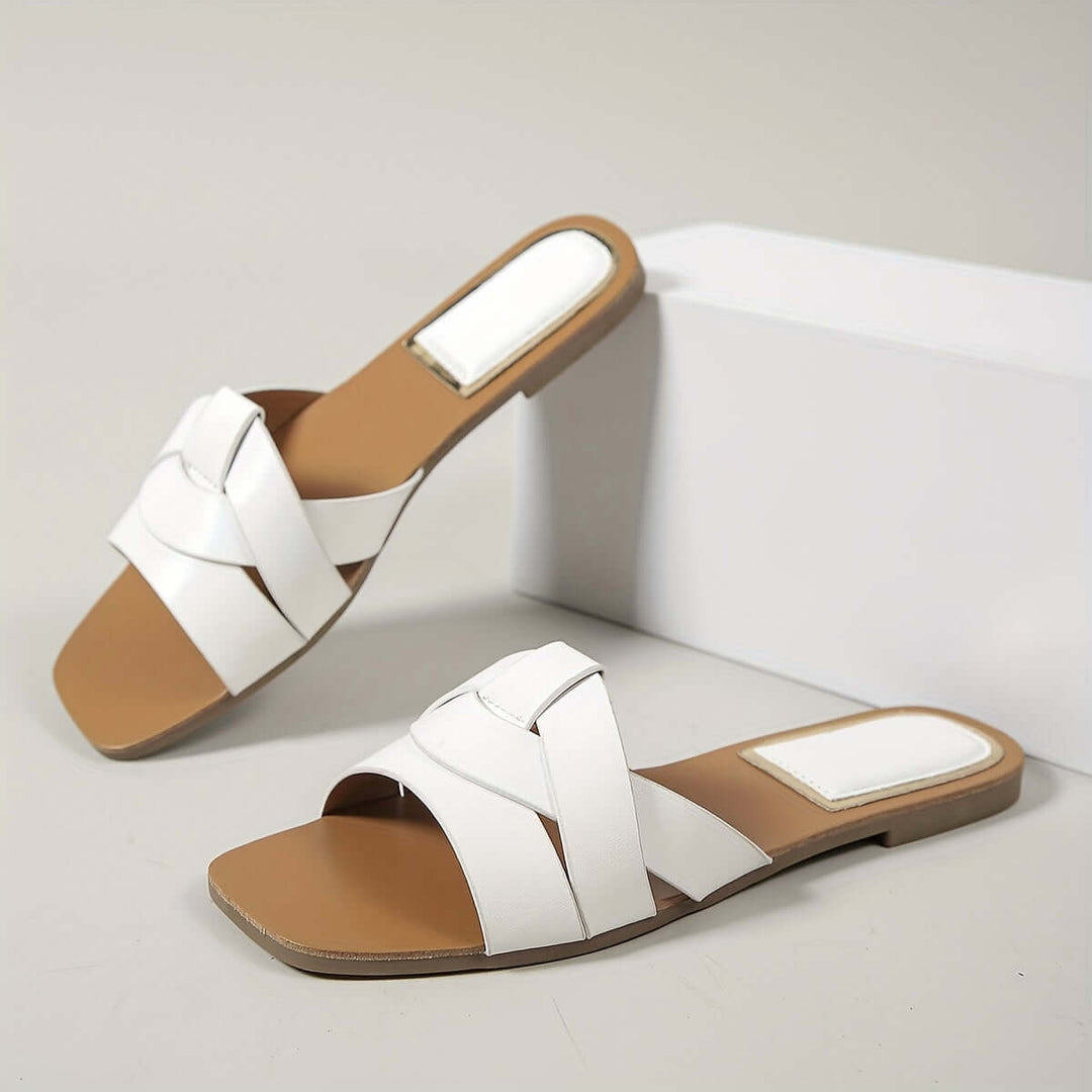 Women's Square Toe Summer Sandals: Comfortable PU Flats