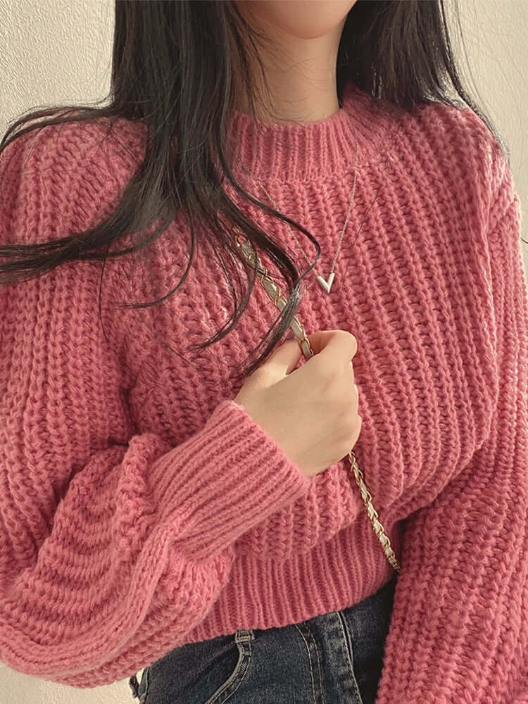 Women's Vintage Knitted Sweater: Cosy, Casual Style