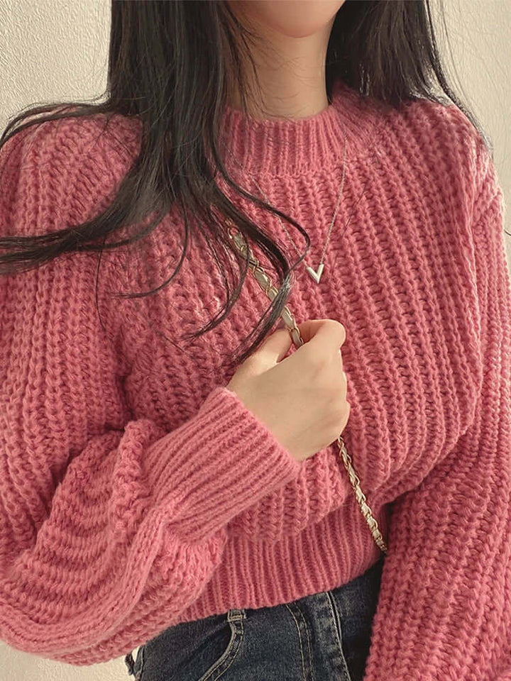 Women's Vintage Knitted Sweater: Cosy, Casual Style