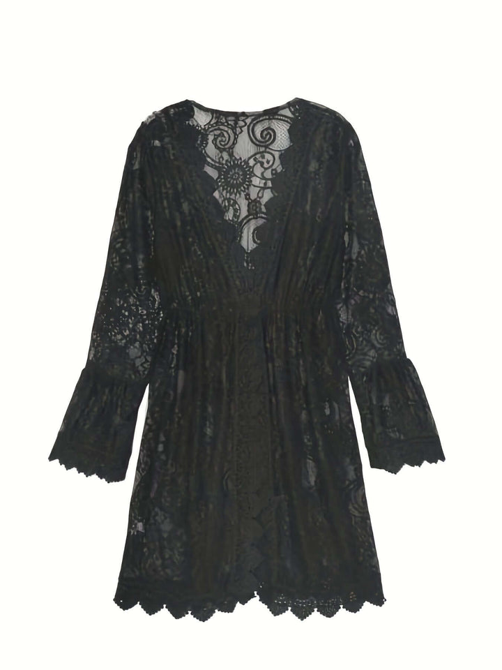 Women's Lace Midi Dress: Summer Knit Beach Dress