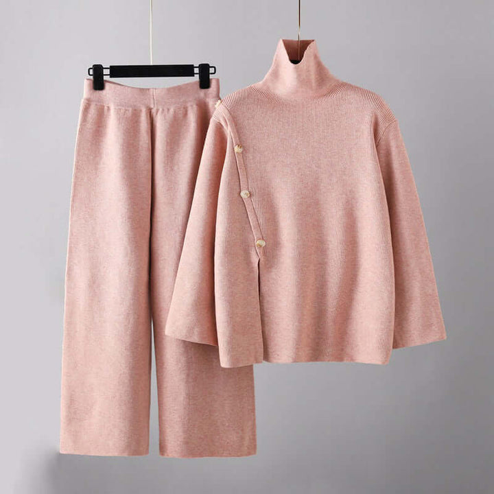 Women's Cozy Knitted High-Collar Set