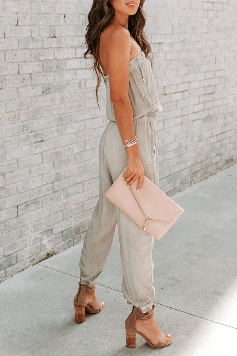 Women's Adjustable Strapless Summer Jumpsuit