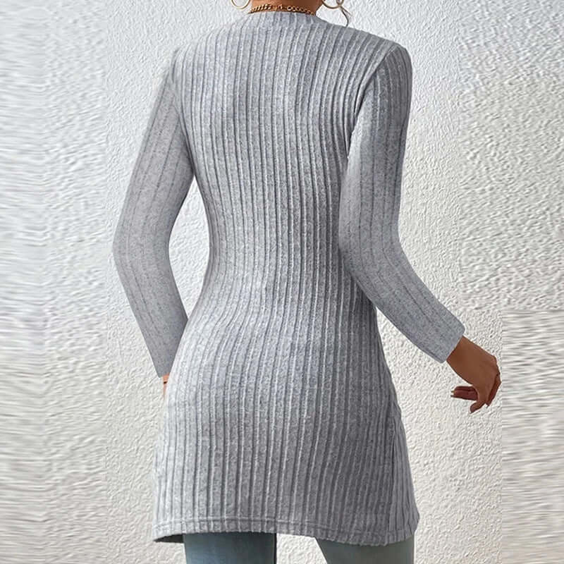 Women's Relaxed Fit Ribbed Button Shirt