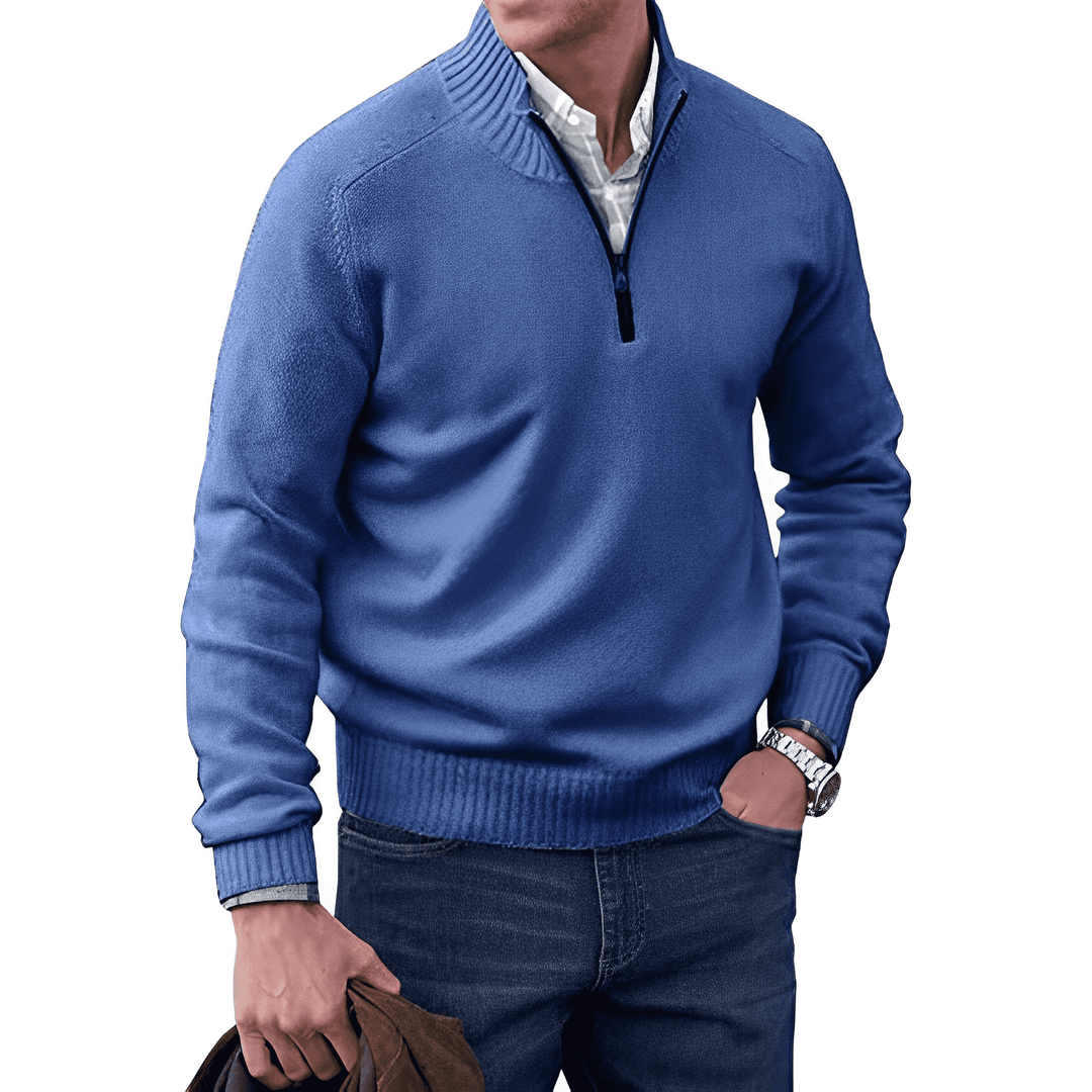 Men's Relaxed-Fit Long-Sleeve Wool Sweater