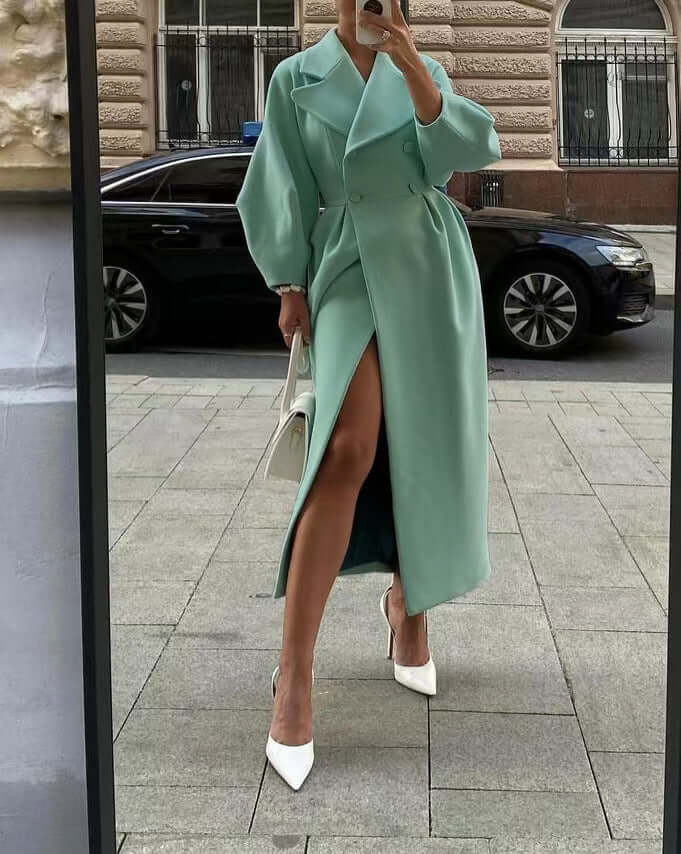 Women's Long Lantern Sleeve Coat
