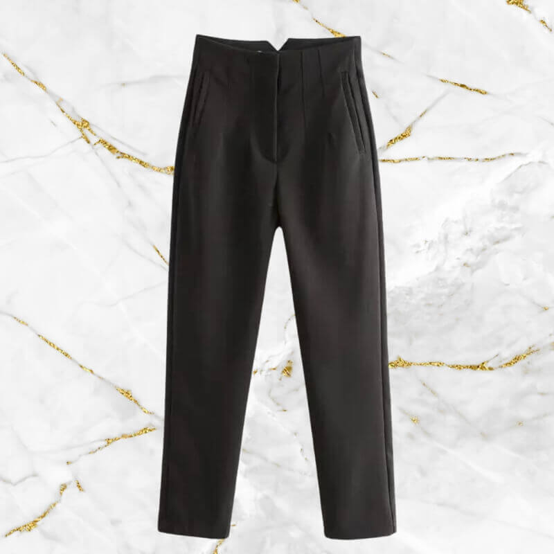 Women's High Waist Pencil Trousers: Vintage Style