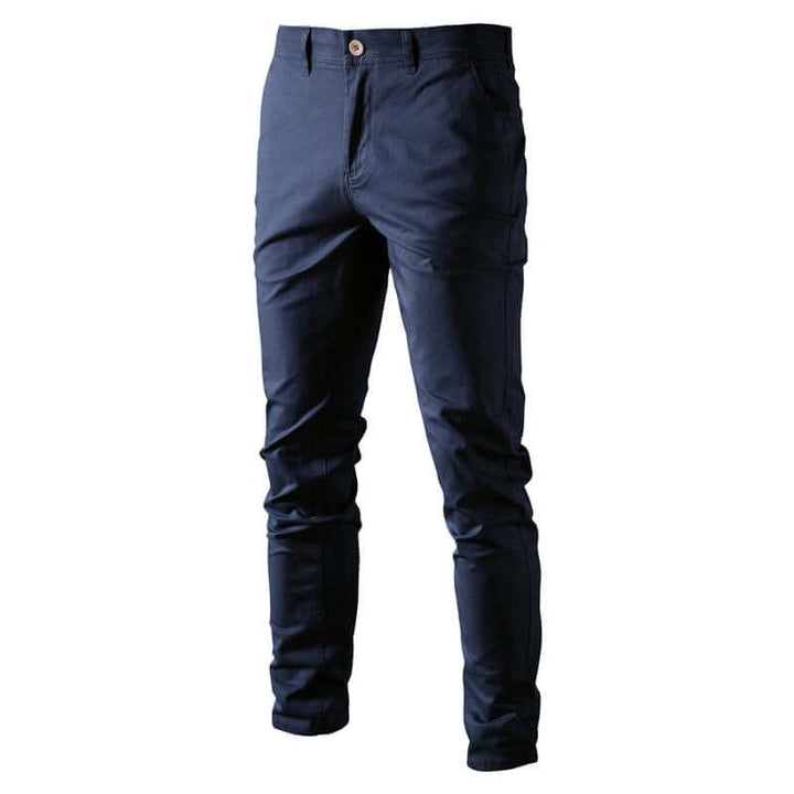 Men's Slim Fit Cotton Chinos: Smart Casual Trousers
