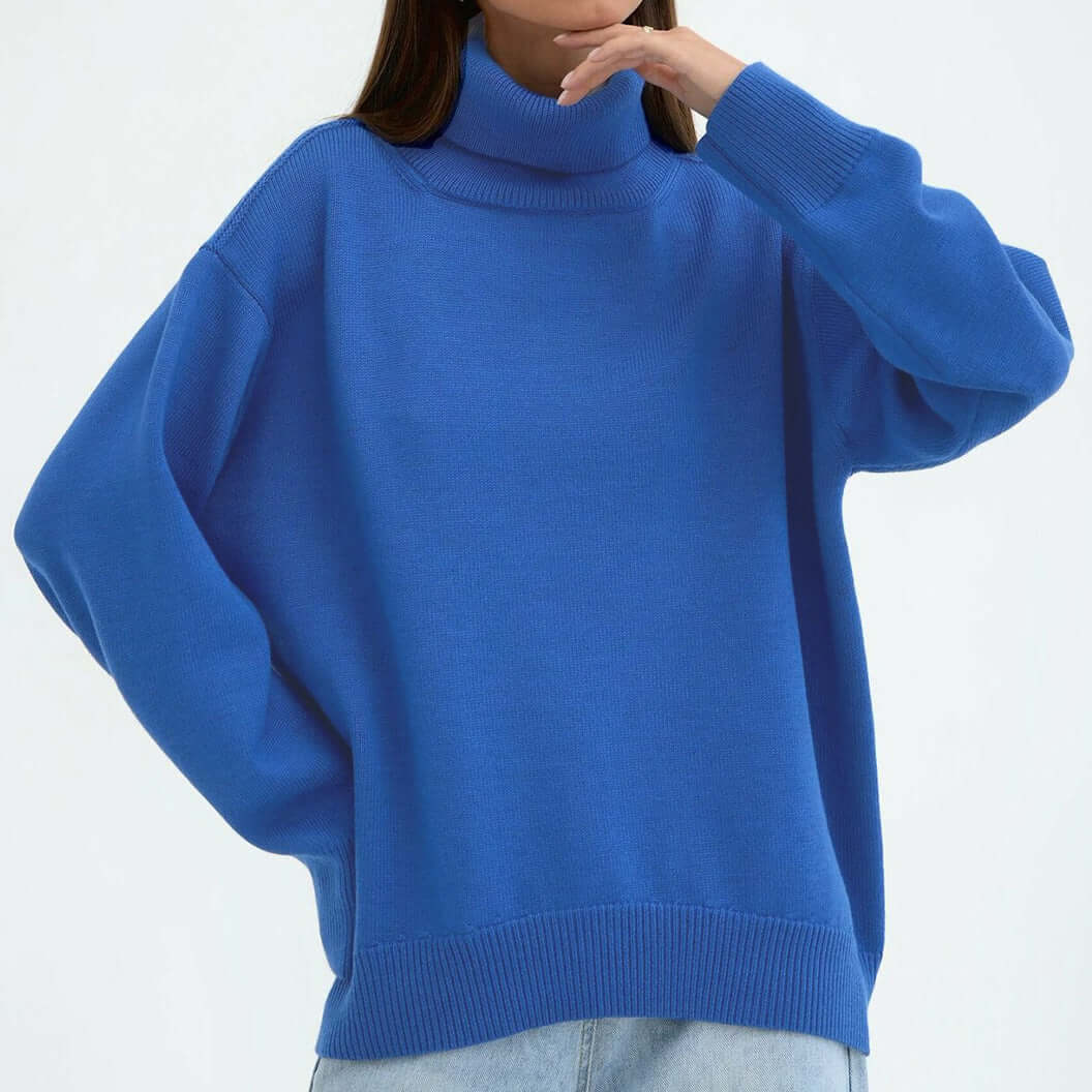Women's Oversized Turtleneck Knit Sweater