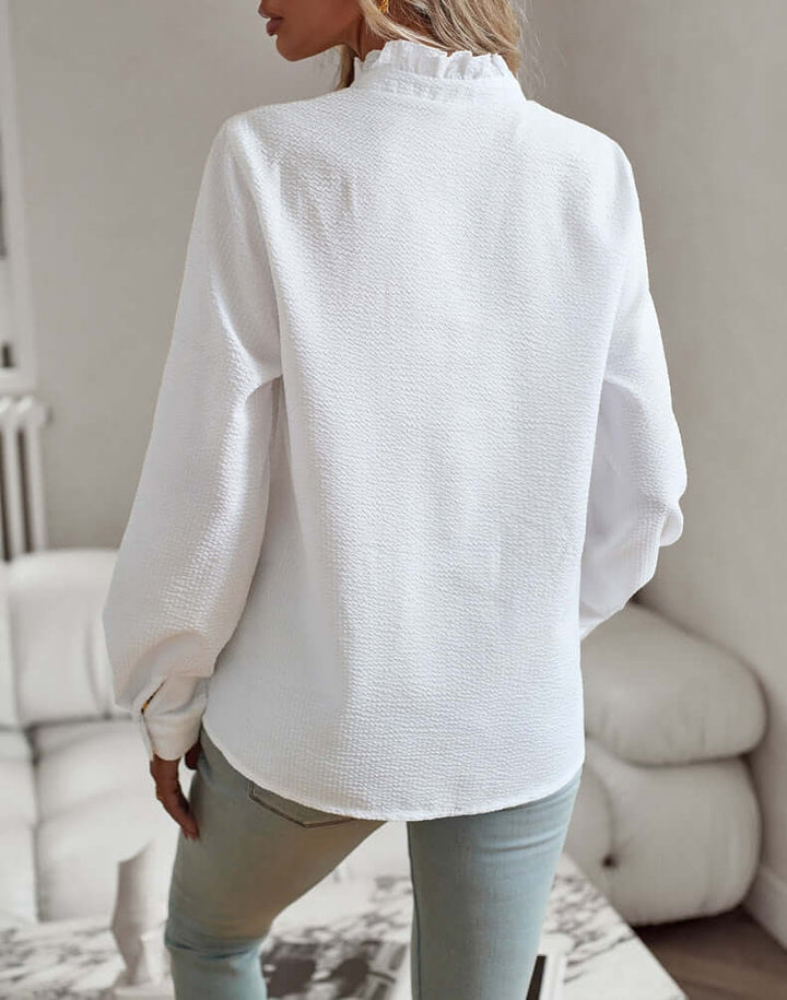 Women's Elegant Striped Long-Sleeve Blouse