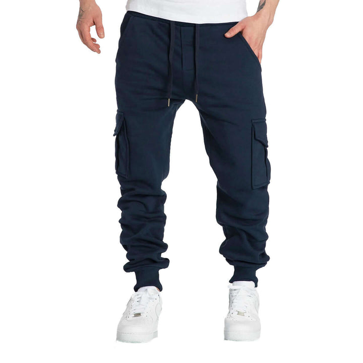 Men's Casual Drawstring Waist Pants with Pockets