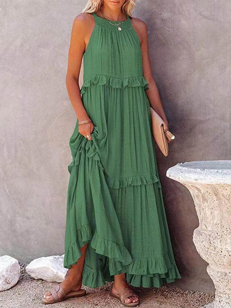 Women's Sleeveless Midi Summer Dress