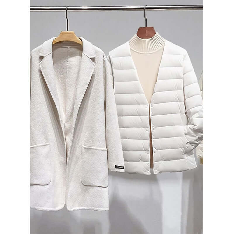 Women's Ultra-Light Packable Down Blazer Duo Set