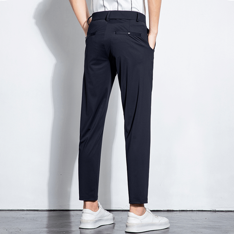 Men's Formal Long Trousers: Classic Fit Work Pants
