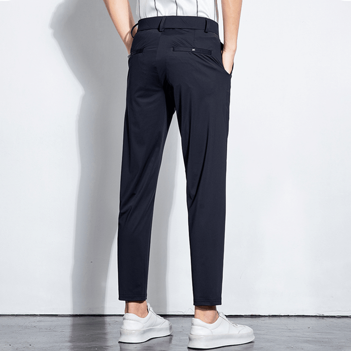 Men's Formal Long Trousers: Classic Fit Work Pants