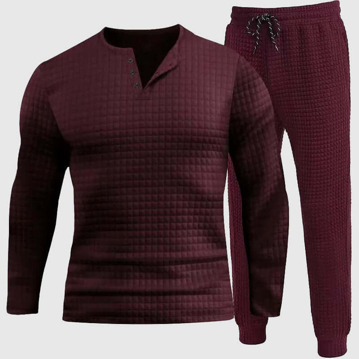 Men's Breathable Long-Sleeve Shirt & Pant Set