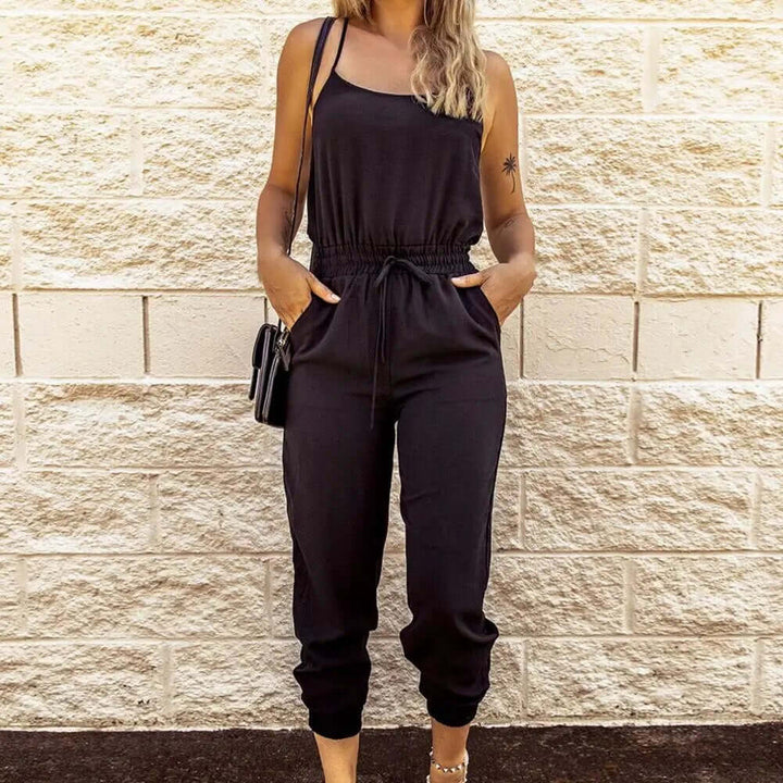 Women's Casual Sleeveless Wide-Leg Jumpsuit