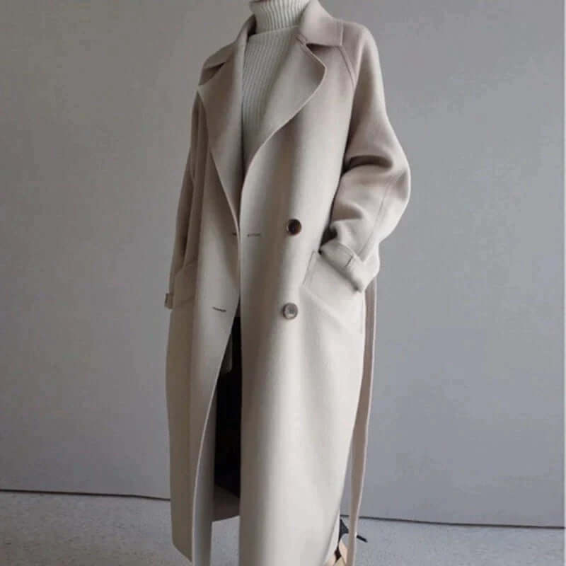 Women's Oversized Winter Coat with Belt