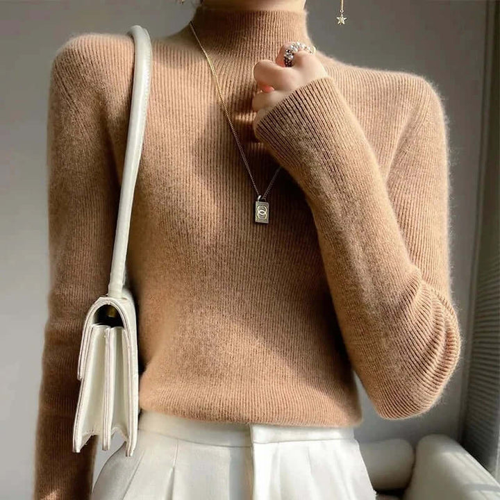 Women's Half-Turtleneck Long-Sleeve Knit Sweater
