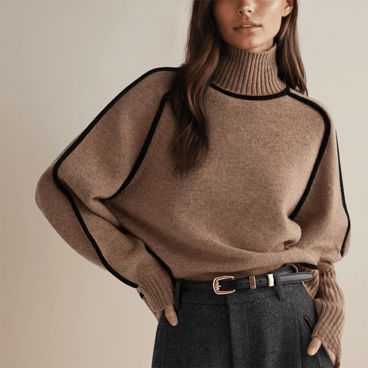 Women's Roll Neck Knitted Jumper