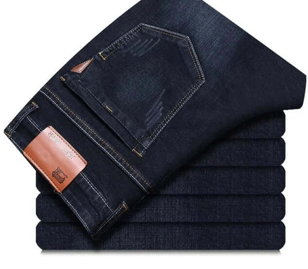 Men's Classic Straight Leg Jeans: Durable Denim