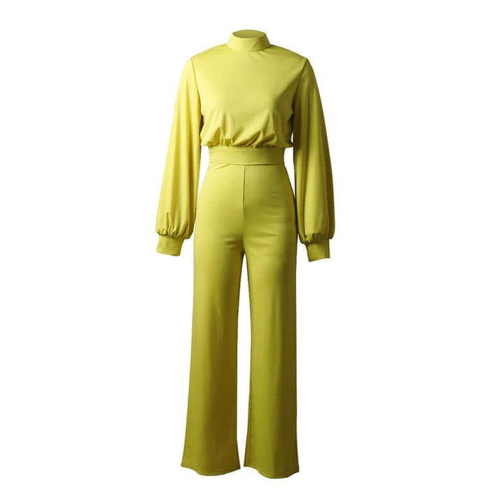 Women's Slim-Fit High Neck Jumpsuit