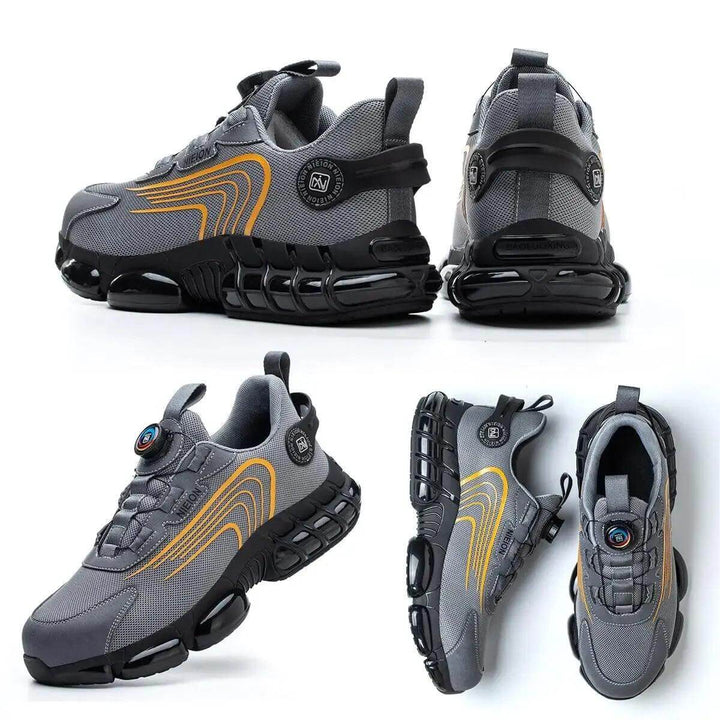 Men's Steel Toe Cap Work Safety Shoes with Rotating Buckle