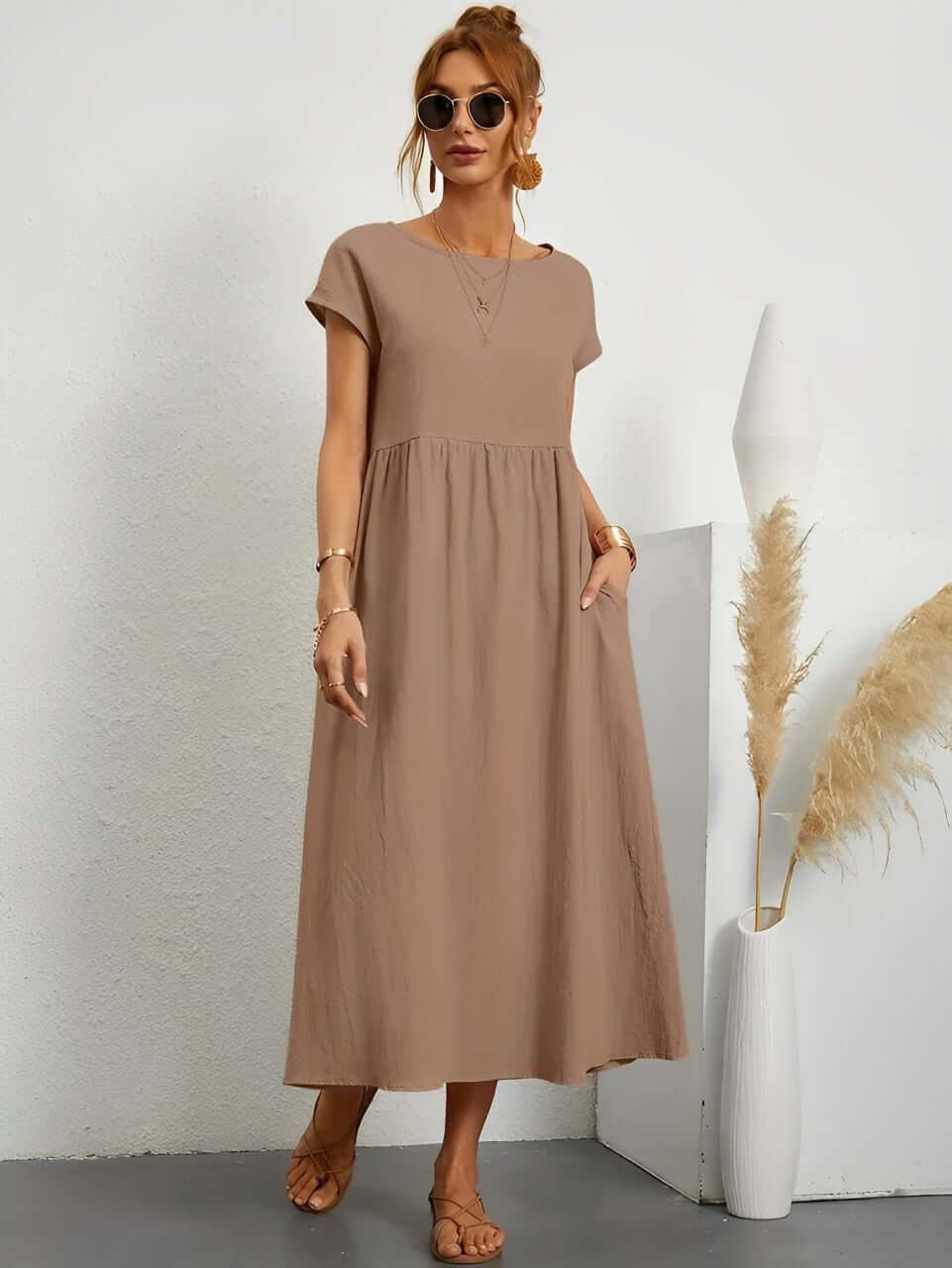 Summer Cotton Dress: Relaxed Fit, Breathable & Comfortable