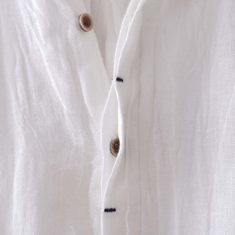 Men's Casual Short-Sleeve Slap Collar Shirt