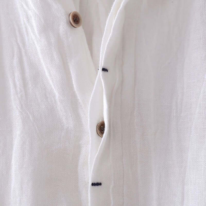 Men's Casual Short-Sleeve Slap Collar Shirt
