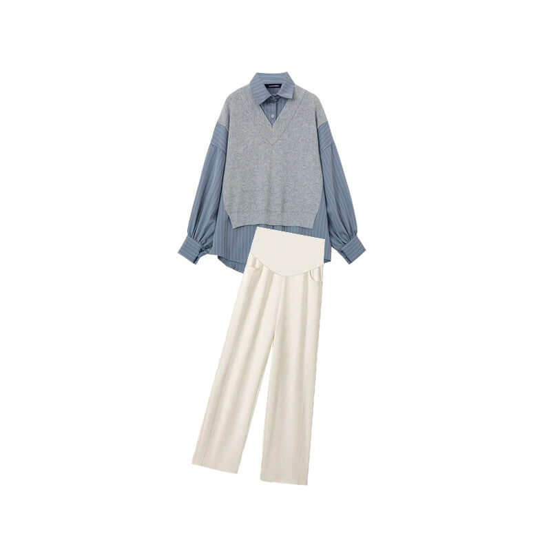 Women's Relaxed Midi Top & Wide Leg Pants Set