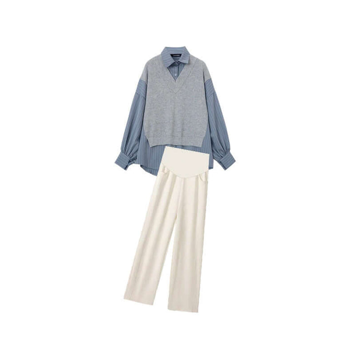 Women's Relaxed Midi Top & Wide Leg Pants Set