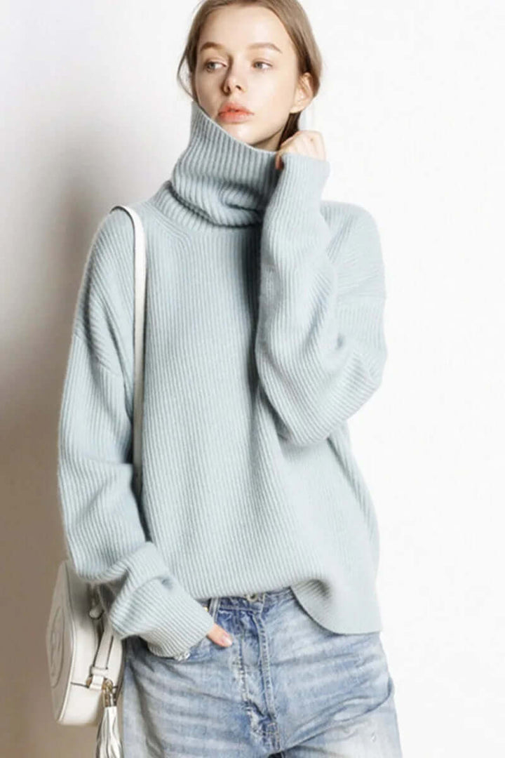 Women's Warm Winter Turtleneck Knit Sweater