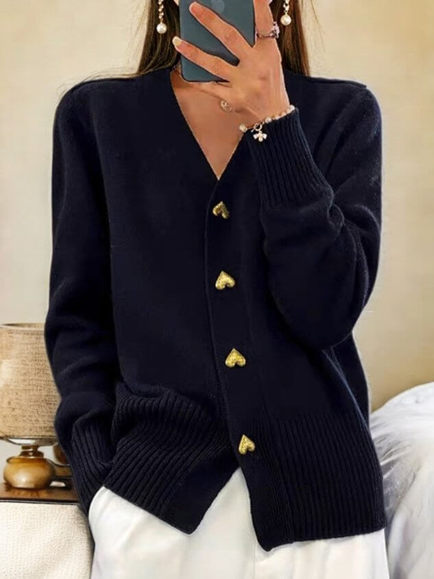 Women's Knit Cardigan: Soft, Warm, Button-Up Layer
