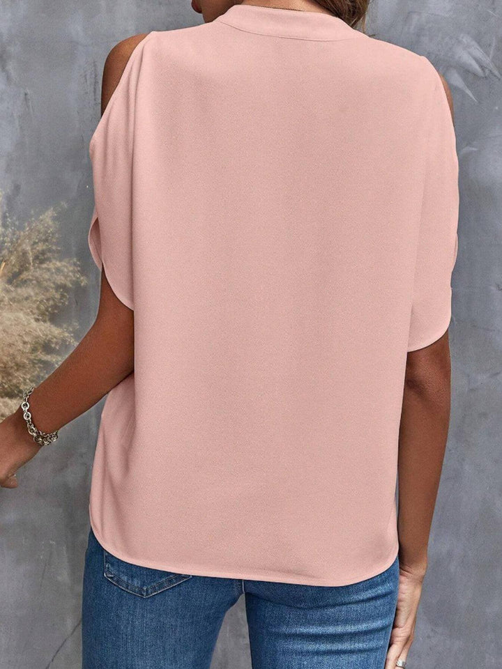 Elegant Off-Shoulder Women's Half-Sleeve Blouse