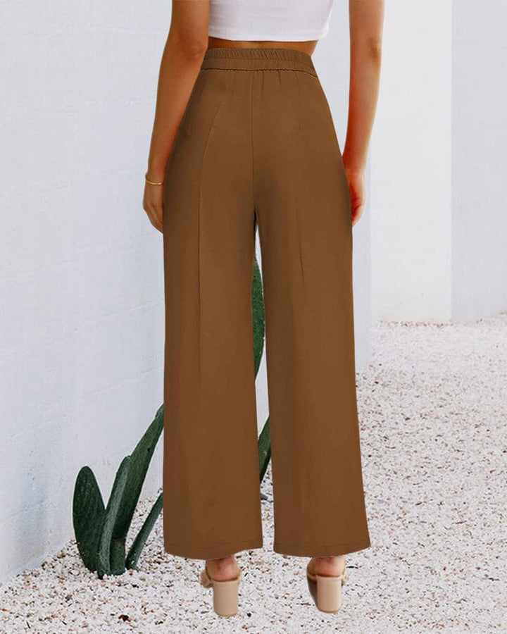 Women's High-Waisted Wide-Leg Trousers