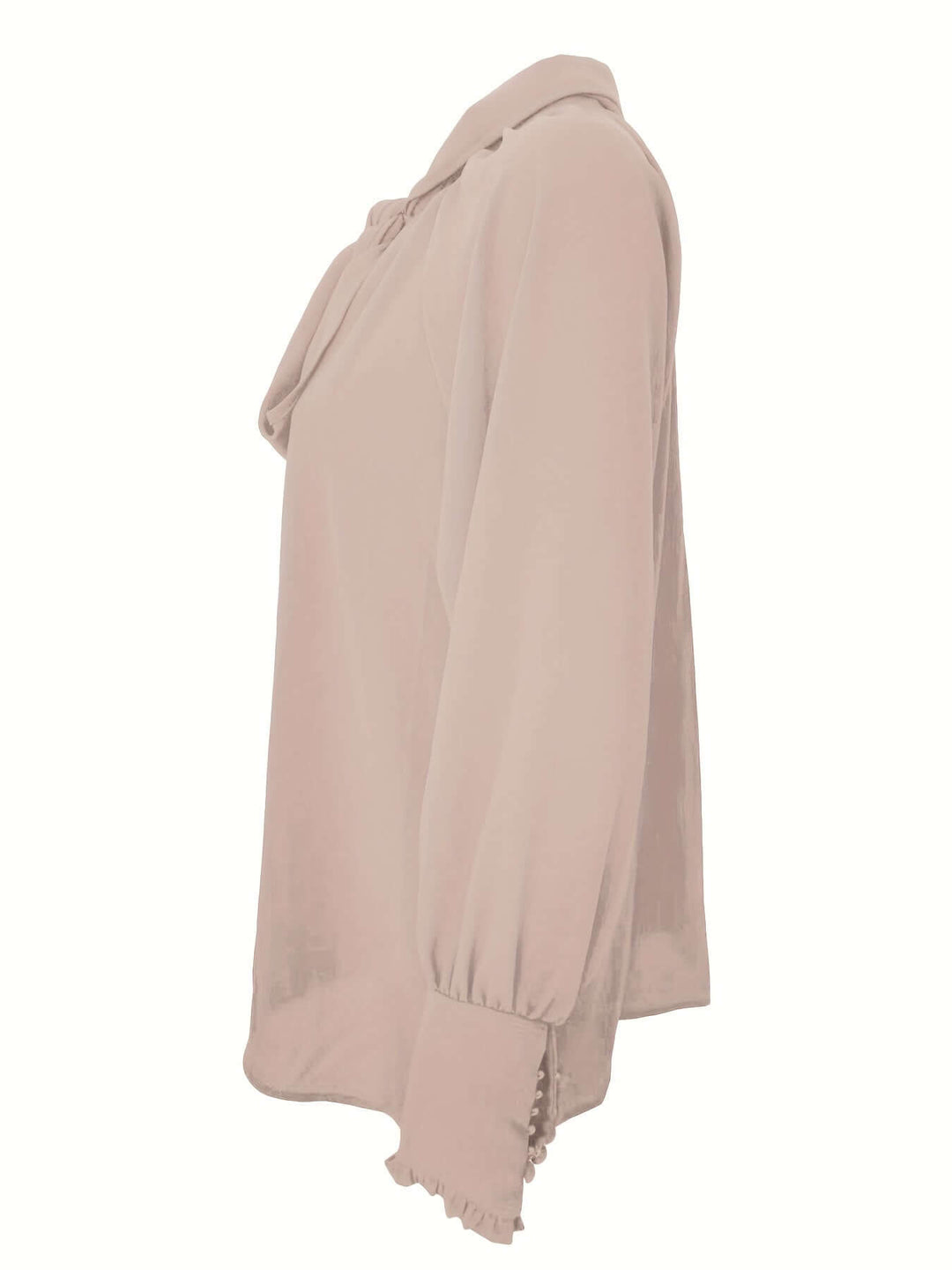 Elegant Puff Sleeve Tie-Neck Blouse for Women