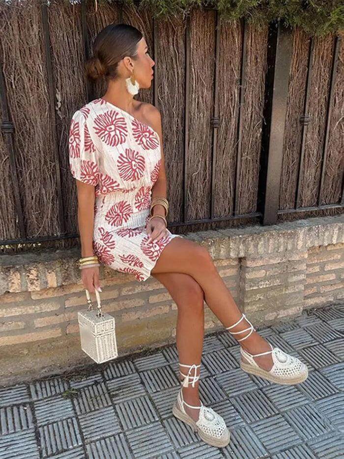 Elegant Asymmetrical Knit Dress