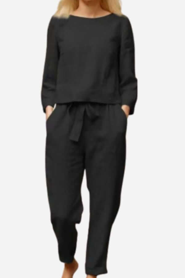 Women's Long Sleeve Shirt & Pencil Pants Set