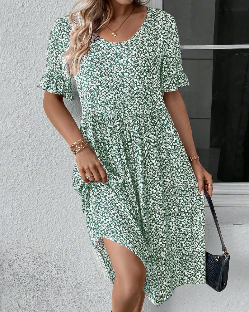 Floral Summer Dress: Lightweight & Breathable A-Line Dress