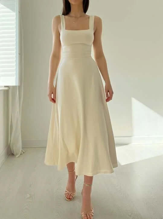 Sleeveless Midi Dress: Elegant & Comfortable