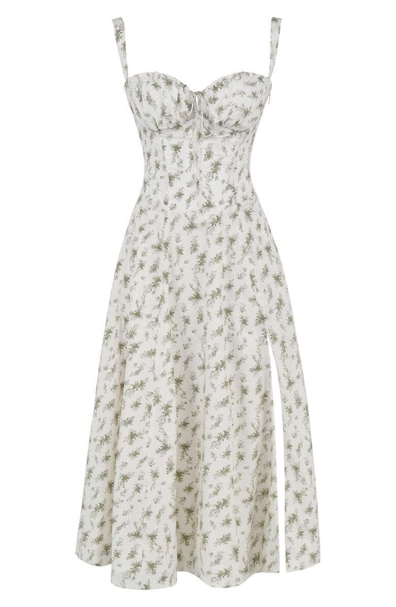Printed Bustier Dress: Sustainable & Elegant